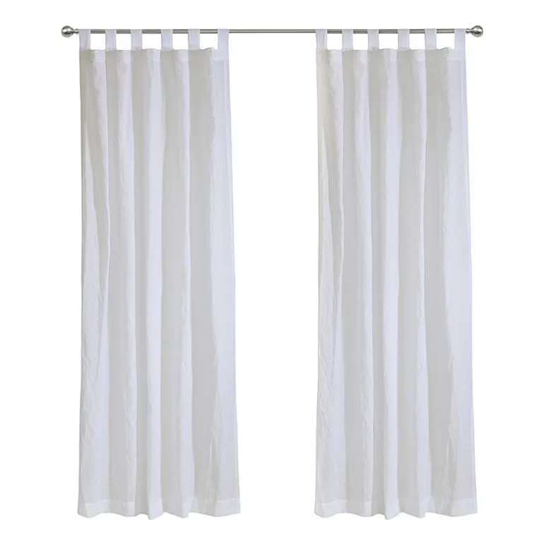 Habitat Crushed Tab Top Sheer Single Curtain Panel