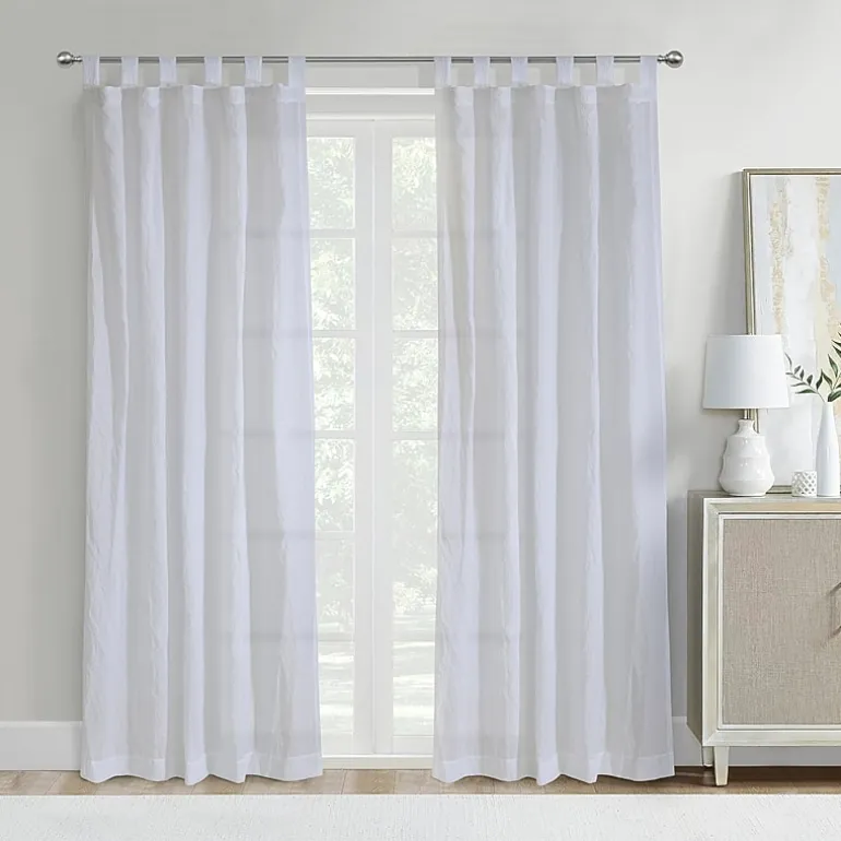 Habitat Crushed Tab Top Sheer Single Curtain Panel