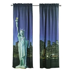 Habitat Photo Real Rod Pocket Light-Filtering Set of 2 Curtain Panel