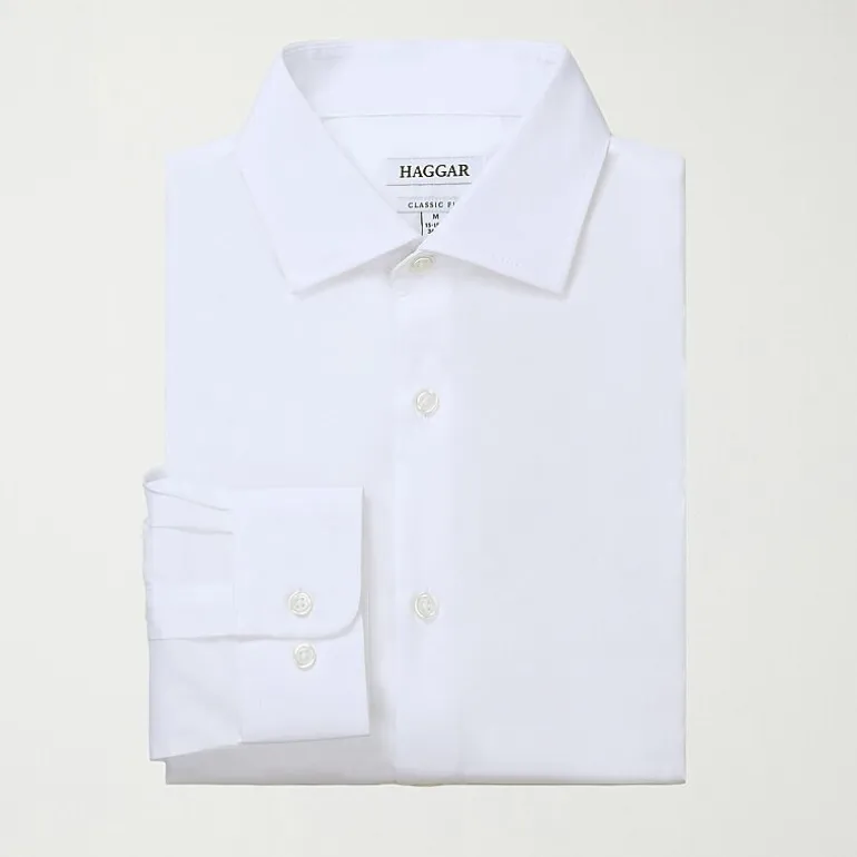 Haggar Big and Tall Mens Classic Fit Wrinkle Free Long Sleeve Dress Shirt