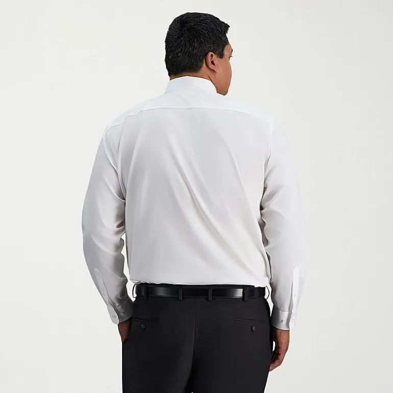 Haggar Big and Tall Mens Classic Fit Wrinkle Free Long Sleeve Dress Shirt