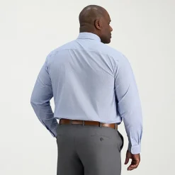 Haggar Big and Tall Mens Classic Fit Wrinkle Free Long Sleeve Dress Shirt