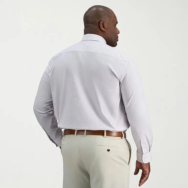 Haggar Big and Tall Mens Classic Fit Wrinkle Free Long Sleeve Dress Shirt