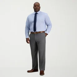 Haggar Big and Tall Mens Classic Fit Wrinkle Free Long Sleeve Dress Shirt