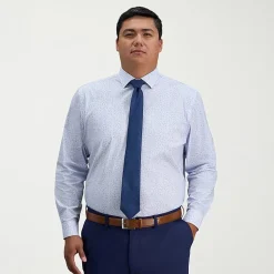 Haggar Big and Tall Mens Classic Fit Wrinkle Free Long Sleeve Dress Shirt