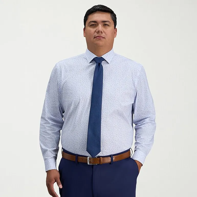 Haggar Big and Tall Mens Classic Fit Wrinkle Free Long Sleeve Dress Shirt