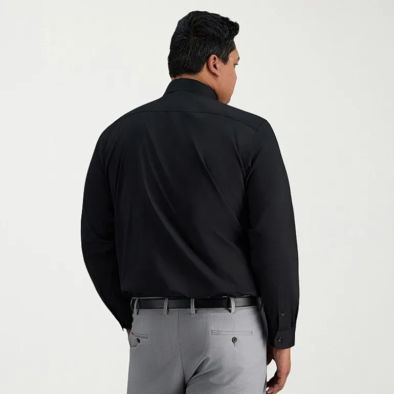 Haggar Big and Tall Mens Classic Fit Wrinkle Free Long Sleeve Dress Shirt
