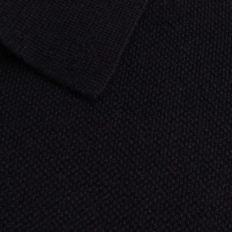 Haggar Button Front Mens Short Sleeve Button Polo Sweater
