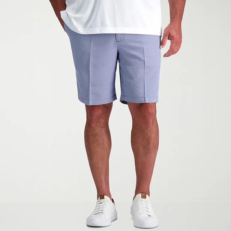 Haggar Cool 18 Pro Expandable Waist Mens 10 1/2" Big and Tall Stretch Fabric Moisture Wicking Quick Dry Chino Short