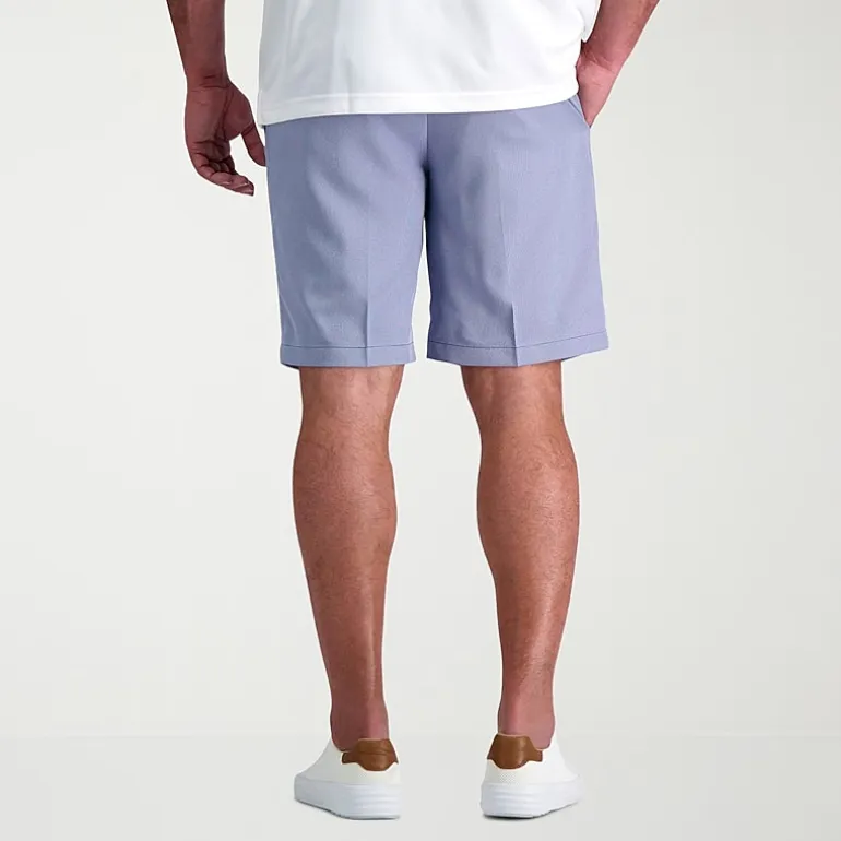 Haggar Cool 18 Pro Expandable Waist Mens 10 1/2" Big and Tall Stretch Fabric Moisture Wicking Quick Dry Chino Short
