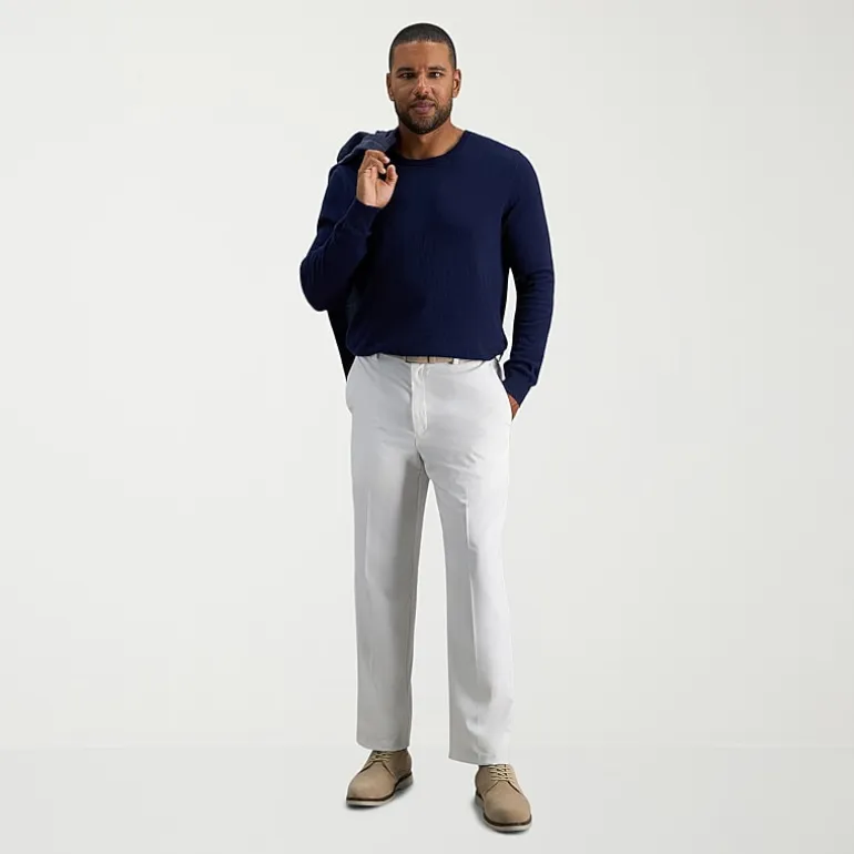 Haggar Cool 18 Pro Mens Classic Fit Flat Front Pant