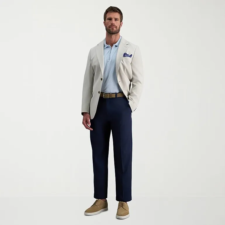 Haggar Cool 18 Pro Mens Classic Fit Flat Front Pant