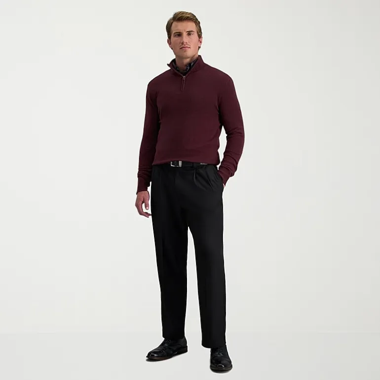 Haggar Cool 18 Pro Mens Classic Fit Pleated Pant