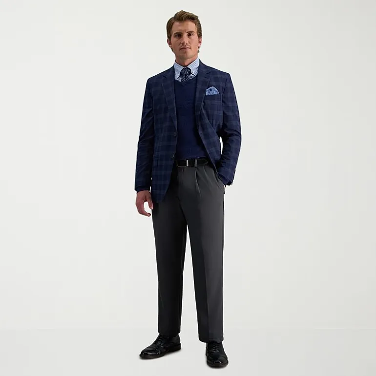 Haggar Cool 18 Pro Mens Classic Fit Pleated Pant