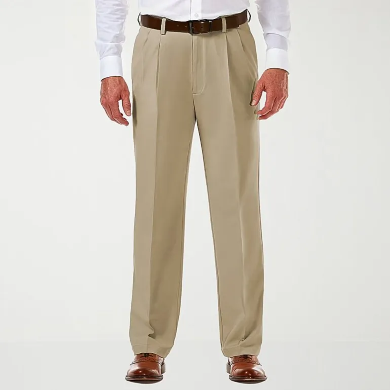 Haggar Cool 18 Pro Mens Classic Fit Pleated Pant