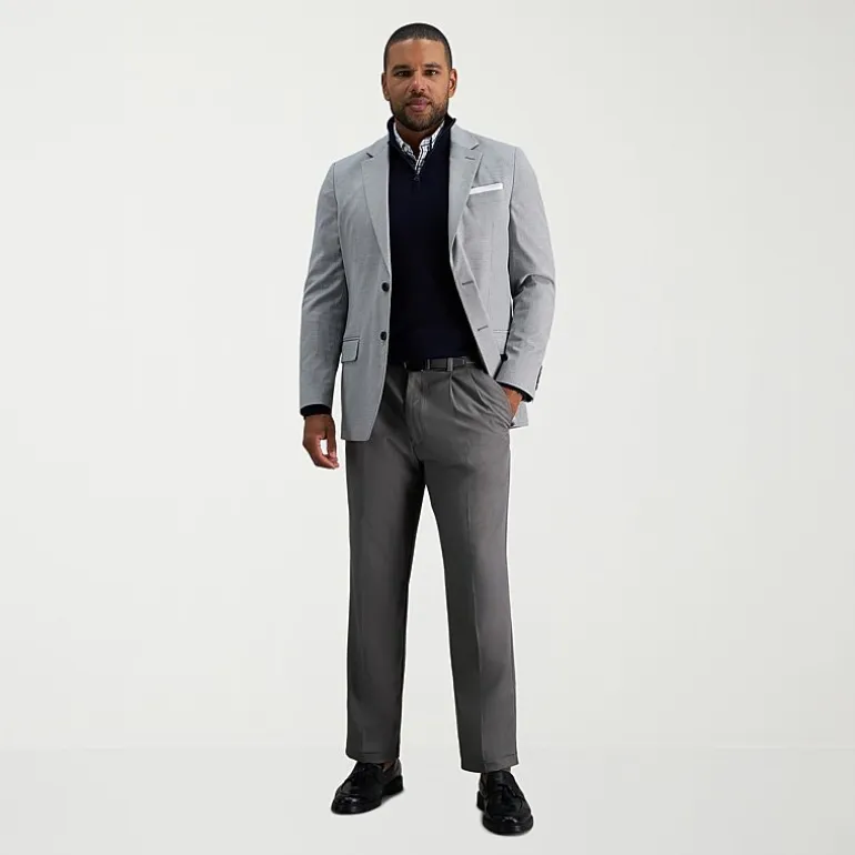 Haggar Cool 18 Pro Mens Classic Fit Pleated Pant
