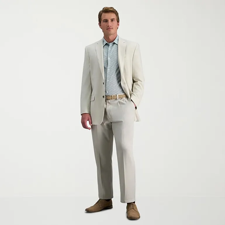 Haggar Cool 18 Pro Mens Classic Fit Pleated Pant