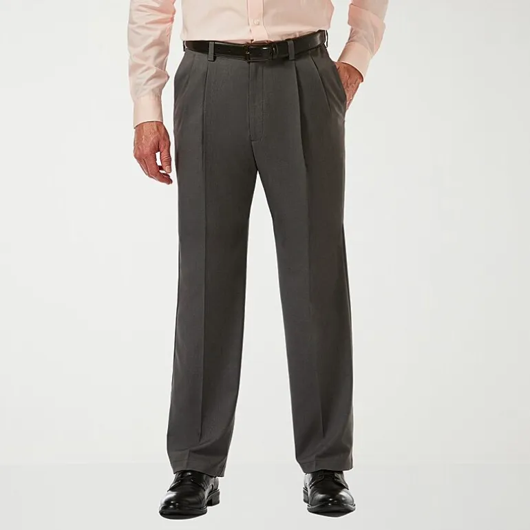 Haggar Cool 18 Pro Mens Classic Fit Pleated Pant