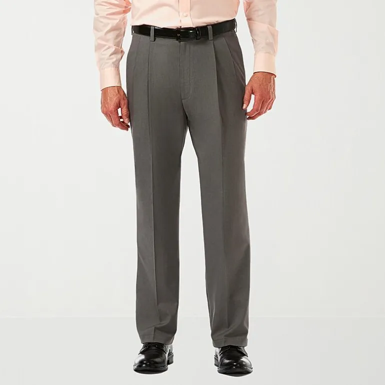 Haggar Cool 18 Pro Mens Classic Fit Pleated Pant