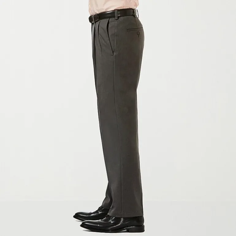 Haggar Cool 18 Pro Mens Classic Fit Pleated Pant