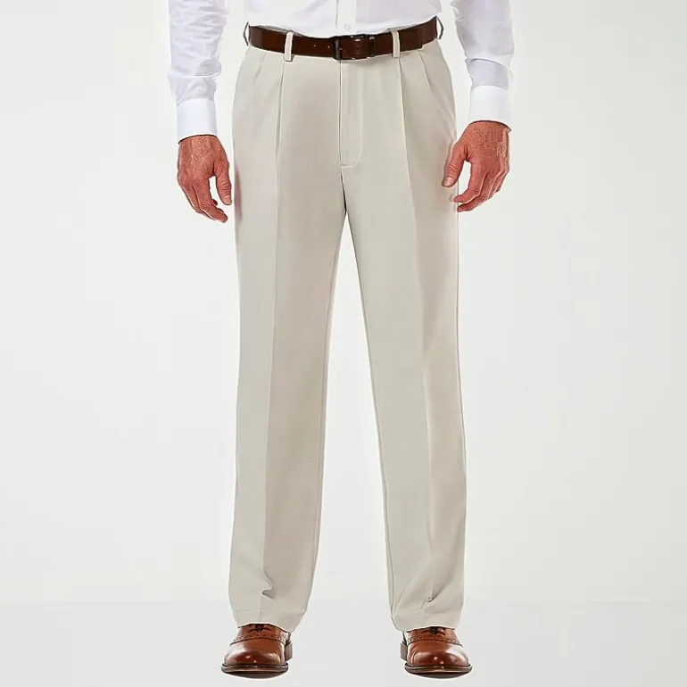Haggar Cool 18 Pro Mens Classic Fit Pleated Pant
