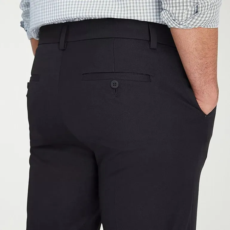 Haggar Cool 18 Pro Mens Comfort Waistband Slim Fit Flat Front Pant