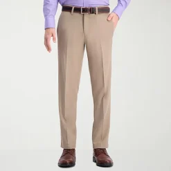 Haggar Cool 18 Pro Mens Comfort Waistband Straight Fit Flat Front Pant