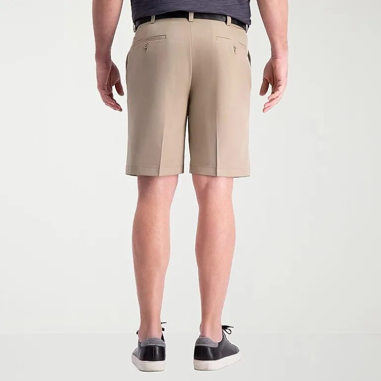Haggar Cool 18 Pro Mens 9 1/2" Stretch Fabric Moisture Wicking Quick Dry Chino Short