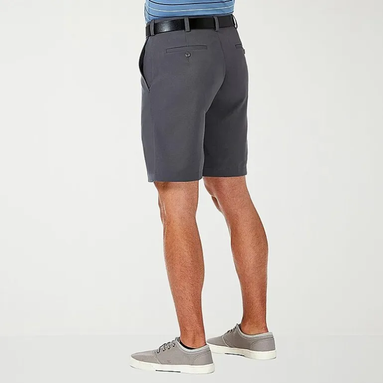 Haggar Cool 18 Pro Mens 9 1/2" Stretch Fabric Moisture Wicking Quick Dry Chino Short