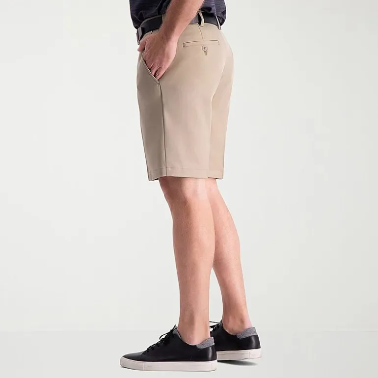 Haggar Cool 18 Pro Mens 9 1/2" Stretch Fabric Moisture Wicking Quick Dry Chino Short