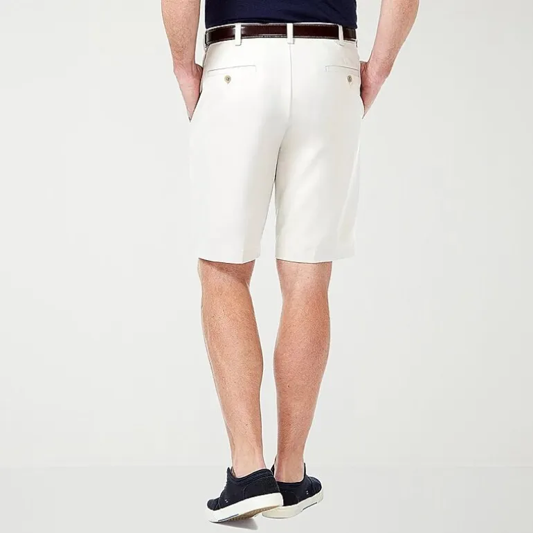Haggar Cool 18 Pro Mens 9 1/2" Stretch Fabric Moisture Wicking Quick Dry Chino Short