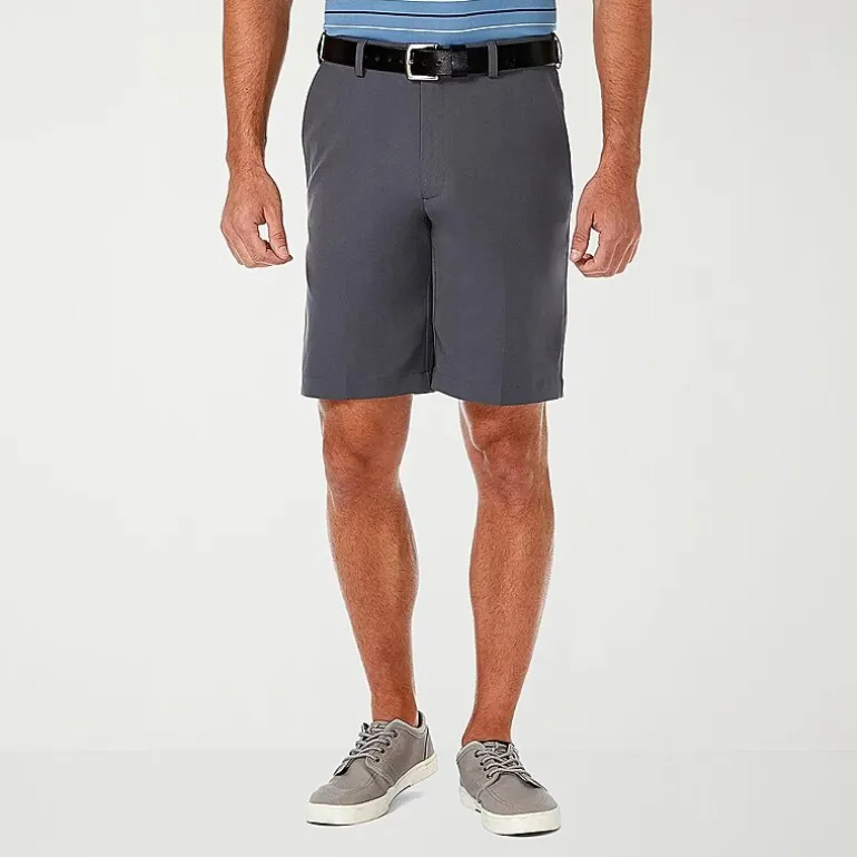 Haggar Cool 18 Pro Mens 9 1/2" Stretch Fabric Moisture Wicking Quick Dry Chino Short