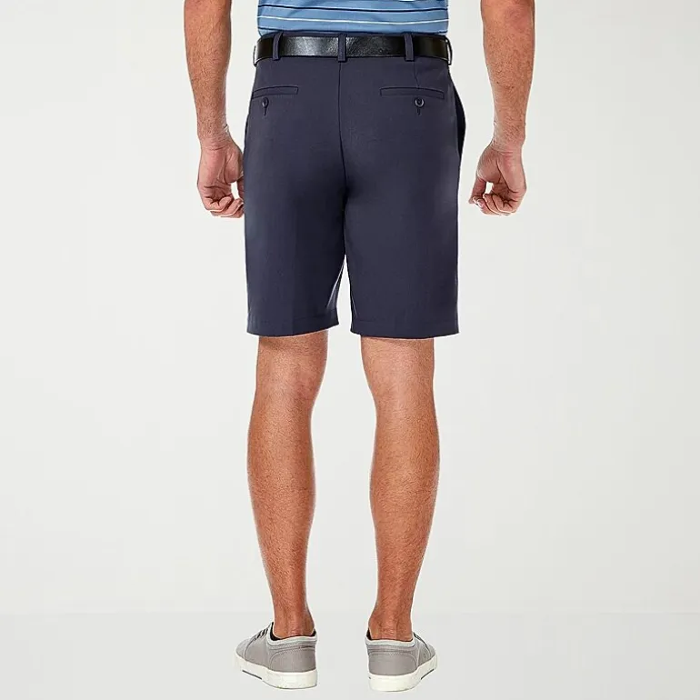Haggar Cool 18 Pro Mens 9 1/2" Stretch Fabric Moisture Wicking Quick Dry Chino Short
