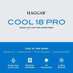 Haggar Cool 18 Pro Pleated Mens 9 1/2