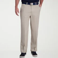 Haggar Cool Right Performance Flex Mens Classic Fit Flat Front Pant