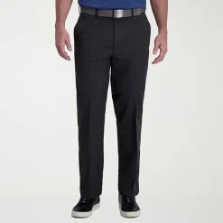 Haggar Cool Right Performance Flex Mens Classic Fit Flat Front Pant