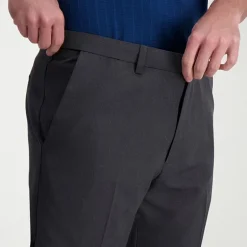 Haggar Cool Right Performance Flex Mens Classic Fit Flat Front Pant