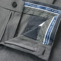 Haggar Cool Right Performance Flex Mens Straight Fit Flat Front Pant