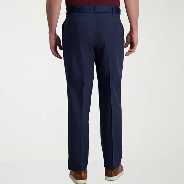 Haggar Cool Right Performance Flex Mens Classic Fit Pleated Pant