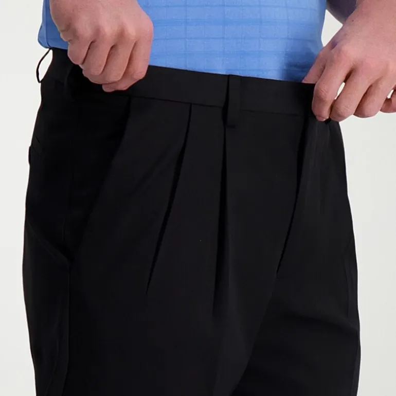 Haggar Cool Right Performance Flex Mens Classic Fit Pleated Pant