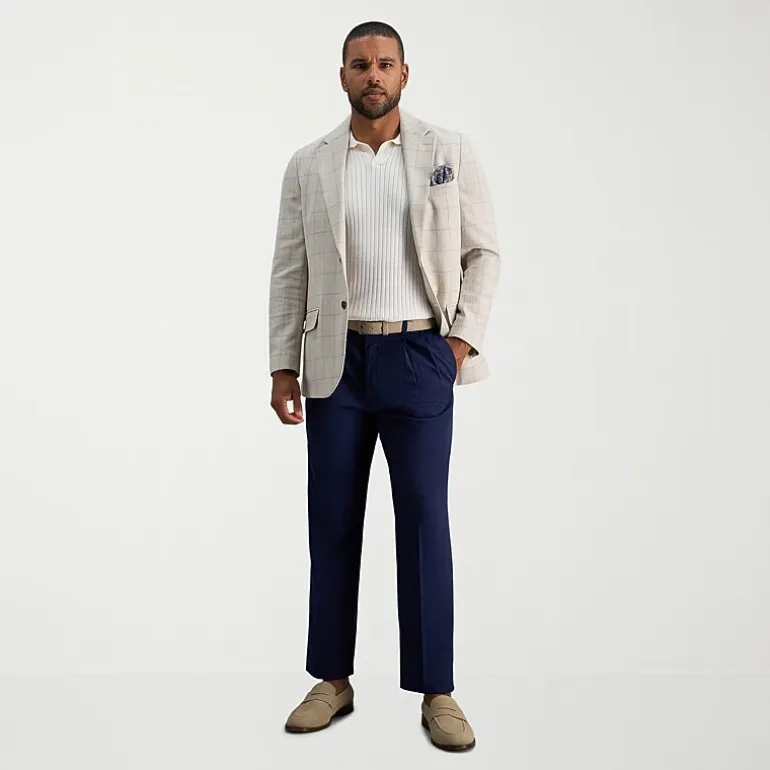 Haggar Cool Right Performance Flex Mens Classic Fit Pleated Pant