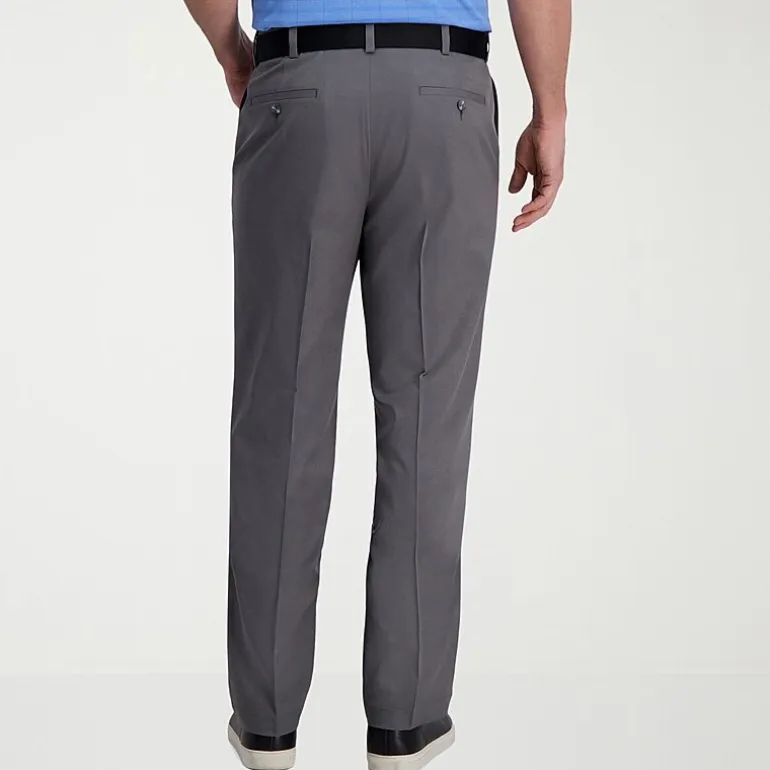 Haggar Cool Right Performance Flex Mens Classic Fit Pleated Pant