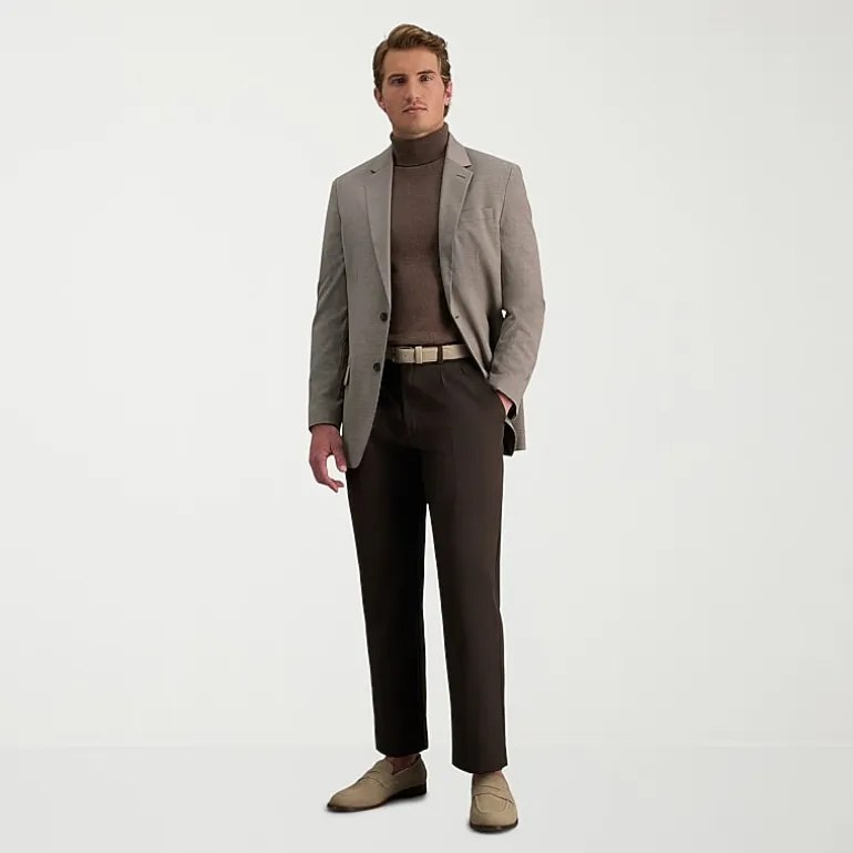 Haggar Cool Right Performance Flex Mens Classic Fit Pleated Pant