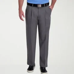 Haggar Cool Right Performance Flex Mens Classic Fit Pleated Pant