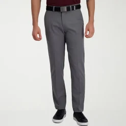 Haggar Cool Right Performance Flex Mens Comfort Waistband Straight Fit Flat Front Pant