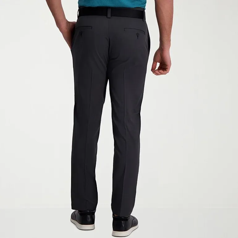 Haggar Cool Right Performance Flex Mens Comfort Waistband Straight Fit Flat Front Pant
