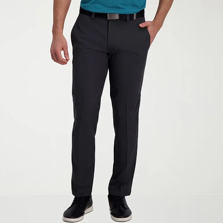 Haggar Cool Right Performance Flex Mens Comfort Waistband Straight Fit Flat Front Pant