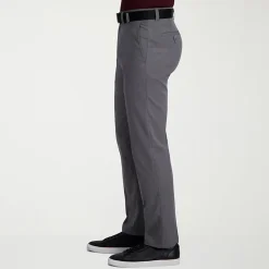 Haggar Cool Right Performance Flex Mens Comfort Waistband Straight Fit Flat Front Pant