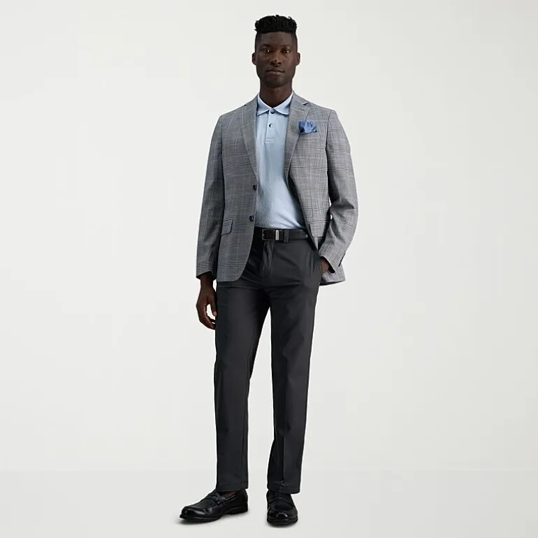Haggar Cool Right Performance Flex Mens Comfort Waistband Straight Fit Flat Front Pant