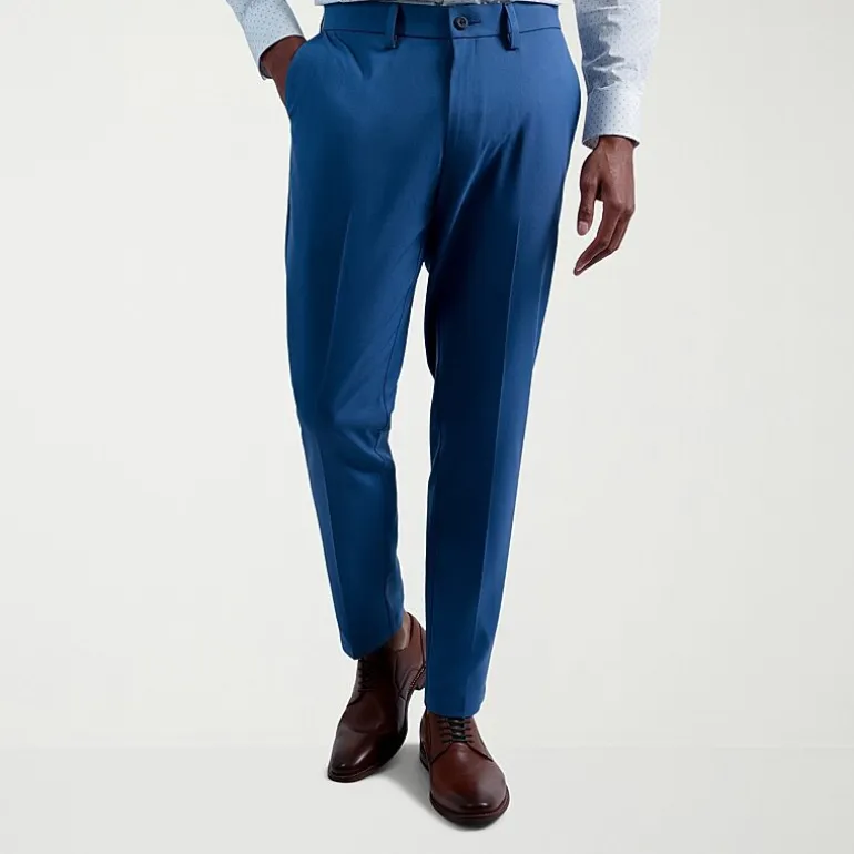 Haggar Cool Right Performance Flex Mens Comfort Waistband Slim Fit Flat Front Pant